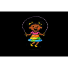 Girl is jumping rope