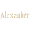 Alexander Gothic lettering