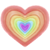 Regenbogen-Aquarellherz