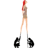 Woman Stilts Legs Holding Surrealism