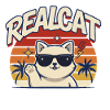 Cat Sunglasses Sunset Realcat