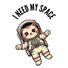 Astronaute chat dans l’espace