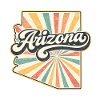 Arizona Retro Sunburst-Skript