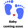 Baby coming soon | blue