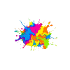 Regenbogenfarbe-Spritzexplosion
