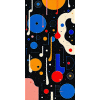 Vibrant, abstract, geometric design