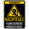 Warnung Nachteule funktioniert morgens nicht