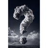 Cloud Fragezeichen-Monochrom