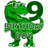 DINO 9 YEARS DINOSAUR 9TH BIRTHDAY