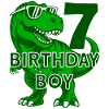 DINO 7 YEARS DINOSAUR 7TH BIRTHDAY