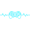 Gaming Controller Pixel Heartbeat Love Gaming