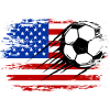 Football drapeau américain utilisé