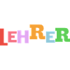 Lehrer bunte Buchstaben