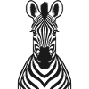 Zebra frontal - Zebra head