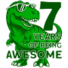 DINO 7 YEARS DINOSAUR 7TH BIRTHDAY