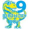 DINO 9 YEARS DINOSAUR 9TH BIRTHDAY
