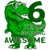 DINO 6 YEARS DINOSAUR 6TH BIRTHDAY