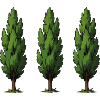 Three Tree Silhouette Pattern