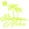 Aloha Palm Trees Island Silhouette