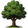 Apfelbaum im Waldstil