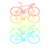 Bicycle Retro Pastel Rainbow
