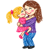Maman câline son doux bébé