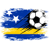 Curacao Flagge Fußball used