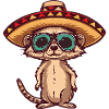 Erdmännchen Lustig Sombrero