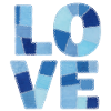 Patchwork Love Blue