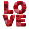 Patchwork Love Schriftzug