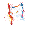 Cat Silhouette Retrowave