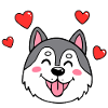 Alaskan Husky/Malamute (Comic Portrait)