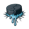 Cracking Hockey Puck Graphic