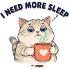 More Sleep Cat with Coffee