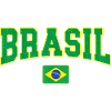 Brasil Block Letters with Flag