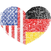 Heart Flag USA-Germany