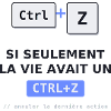 Ctrl Z pour la Vie
