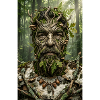 Waldgeist aus Rinde und Moos
