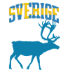 Sweden Moose Retro Logo
