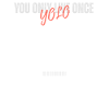 YOLO Script on a white jersey