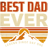Best Dad Ever Retro Sunset