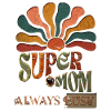 Supermom mit Sonnenstrahlen