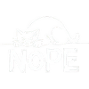 Nope Cat Lazy Logo