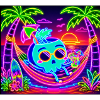 Neon Skull Hammock Summer Sun