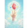 Herzballon im Himmel