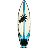 Coastal Palm Trees Surfboard Pattern