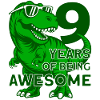 DINO 9 YEARS DINOSAUR 9TH BIRTHDAY