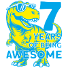 DINO 7 YEARS DINOSAUR 7TH BIRTHDAY