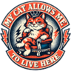 Cat King on Throne – Life Here