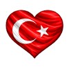 Turkish flag heart